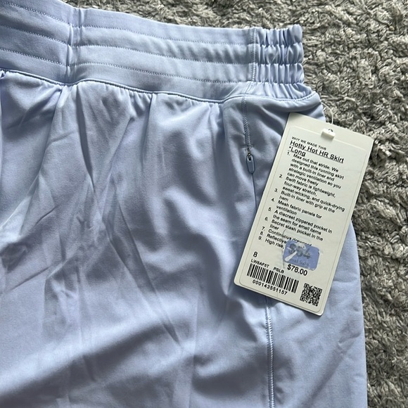 Lululemon Hotty Hot High-Rise Skirt LONG Pastel Blue Size 8 - Picture 5 of 8
